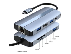 Estación De Acoplamiento Multifunción Usb-c 8 En 1 Con Salida 4k Hub Multipuerto Para Portátiles