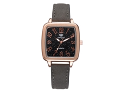 Reloj Analógico De Cuarzo Con Elegante Correa Ajustable De Pu De Estilo Casual - Gris