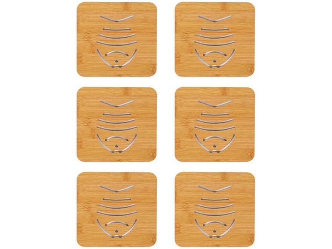 Almohadilla Térmica de Bambú y Madera para Platos, Cuencos, Mesas y Sartenes NEVEANCE