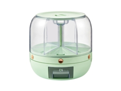 Caja Transparente Giratoria Para Almacenar Granos Con Compartimentos Para La Cocina.