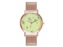 Reloj De Cuarzo De Pareja Con Correa De Acero Estilo Lindo Zhoulianfa (oro Rosa)