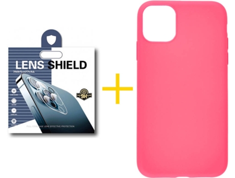 Carcasa + 1 Protector de Cámara para iPhone 11 Pro SKYHE Rosa