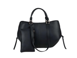 Bolso de compras para mujer Gallantry con neceser a juego y cordón negro.