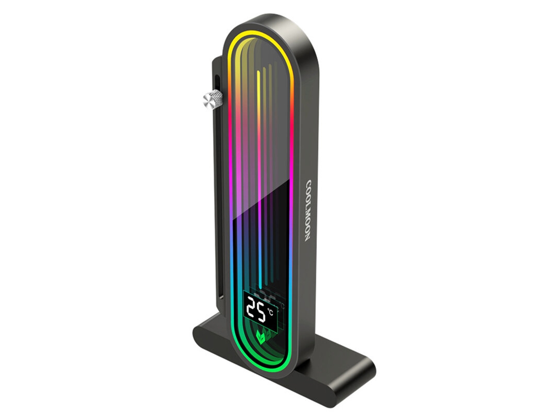 Soporte magnético para tarjeta gráfica Coolmoon GH3PRO con pantalla de temperatura (negro)