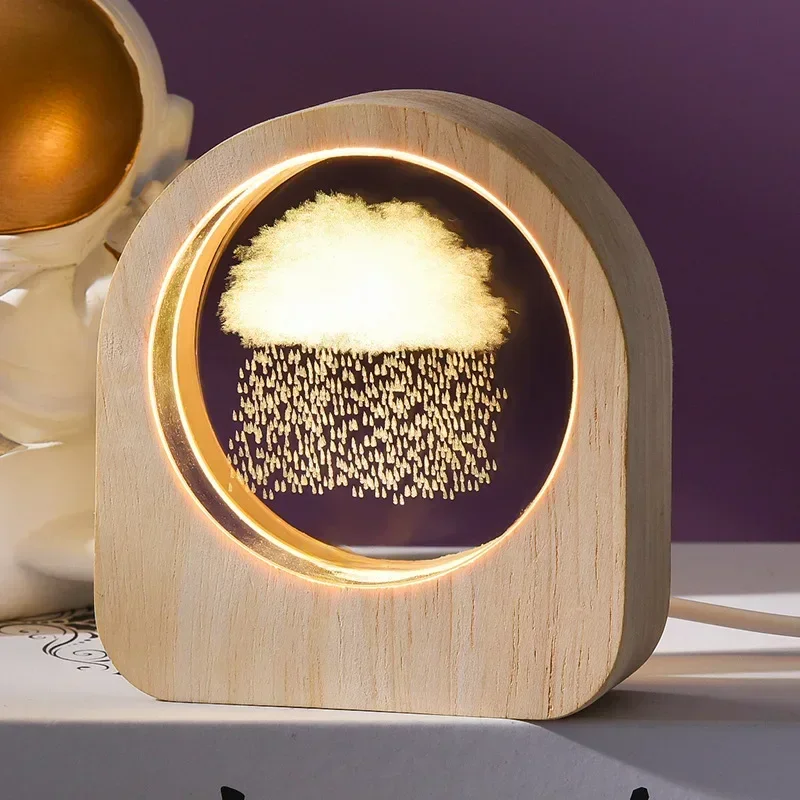 (nube De Lluvia) Adorno De Escritorio De Cristal Astronómico Del Sistema Solar Grabado Con Láser 3d