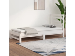 Sofá Cama Extraíble Sin Colchón Blanco 2x(90x190) Cm