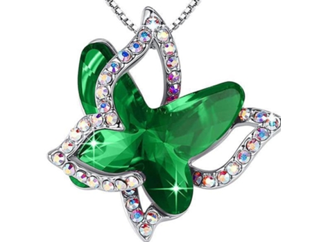 Collar Mariposa Joyas-Verde Hierba Collar Mariposa Joyas-Verde Hierba JEIIBRZUI