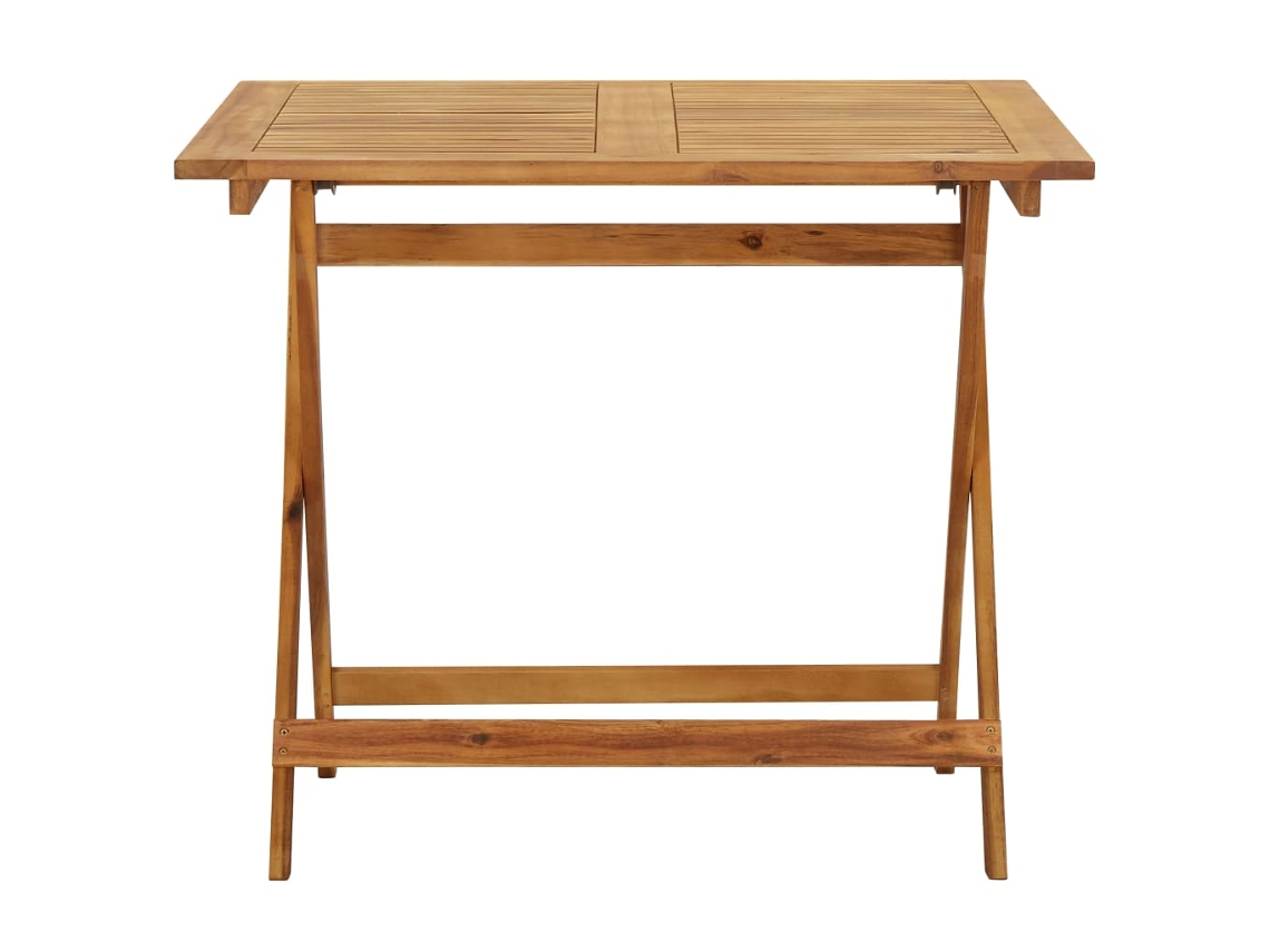 Maison Exclusive - Mesa Plegable De Jardín De Madera Maciza De Acacia 90x90x75 Cm