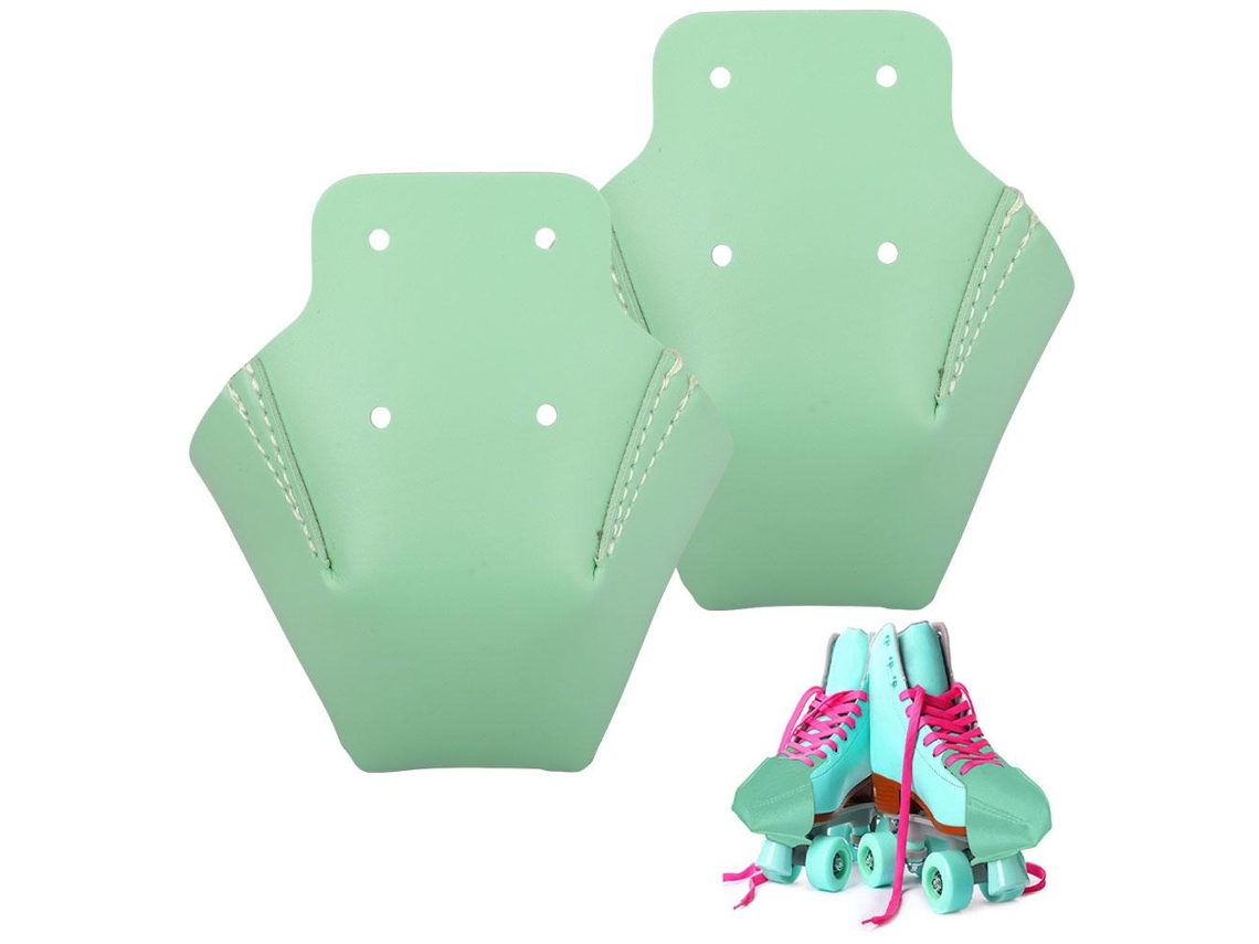 2026rebe-1 Par Protector De Punta De Cuero Artificial Para Patines En Línea Toe Guards Protectors