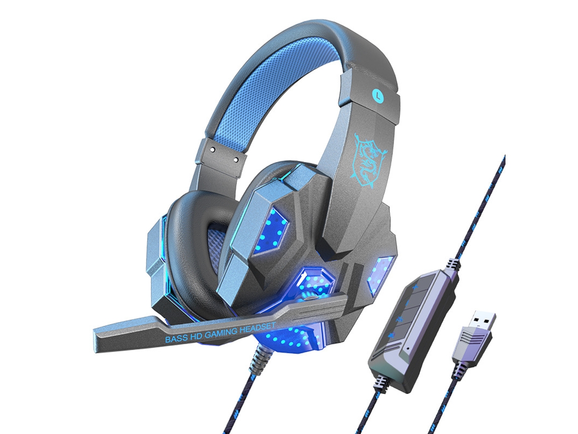 SZSMART X-Ej005 Auriculares con cable (sobre oreja - Micrófono - Azul)