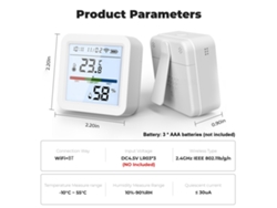 Medidor De Temperatura Y Humedad Tuya Zigbee Con Pantalla Lcd, Control Remoto Mediante Aplicación, Compatible Con Alexa Y Home.