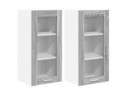 Maison Exclusive - Mueble Colgante Con Puerta 2 Pcs Gris Sonoma 40 X 31 X 80 Cm