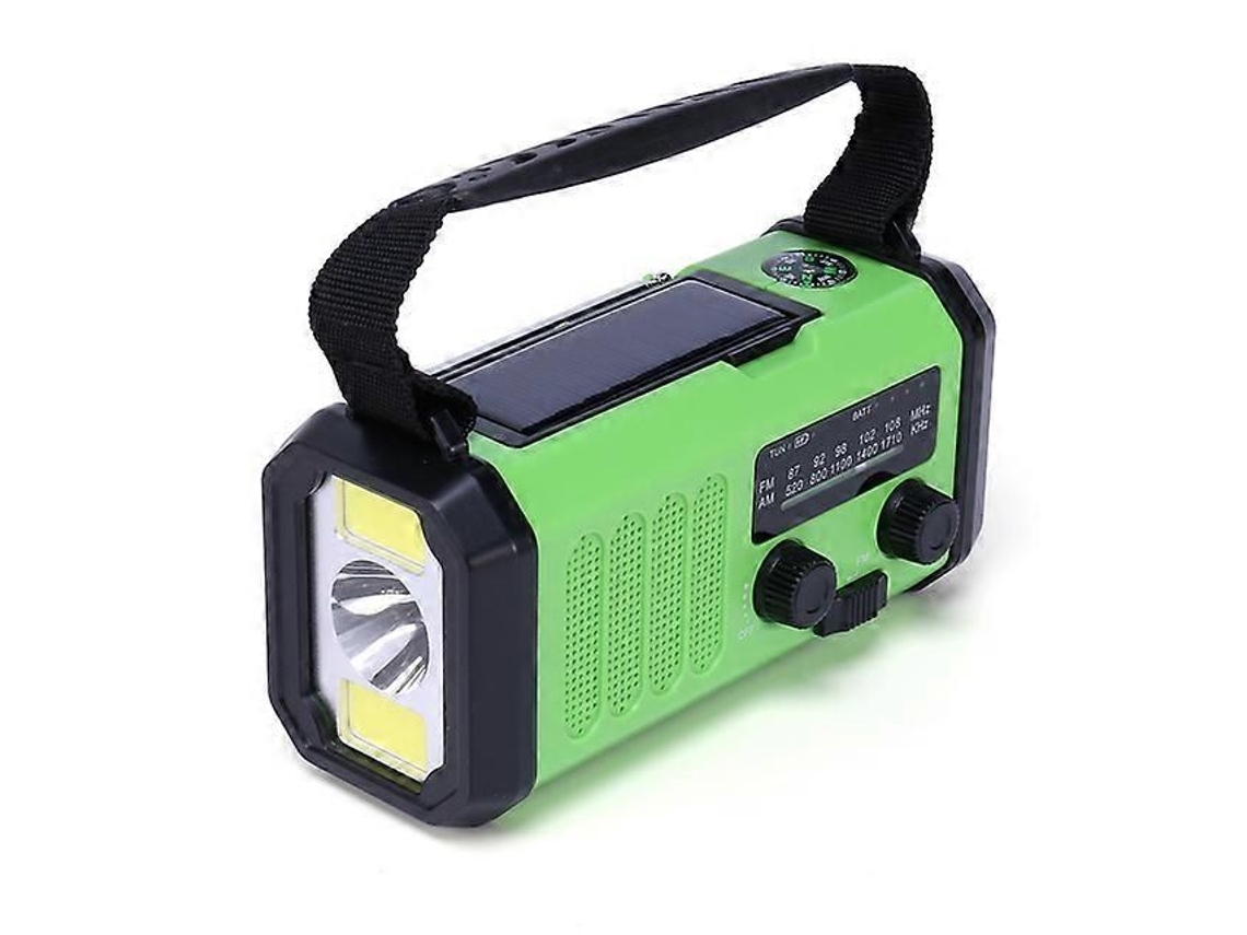 Radio meteorológica portátil de emergencia Luxora con manivela, FM, AM, WB, NOAA, solar, con batería LED de 2000 mAh y linterna GOKOCO.