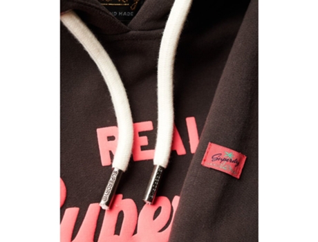 Sudadera con Capucha de Mujer SUPERDRY Fluorescente Negro (S)