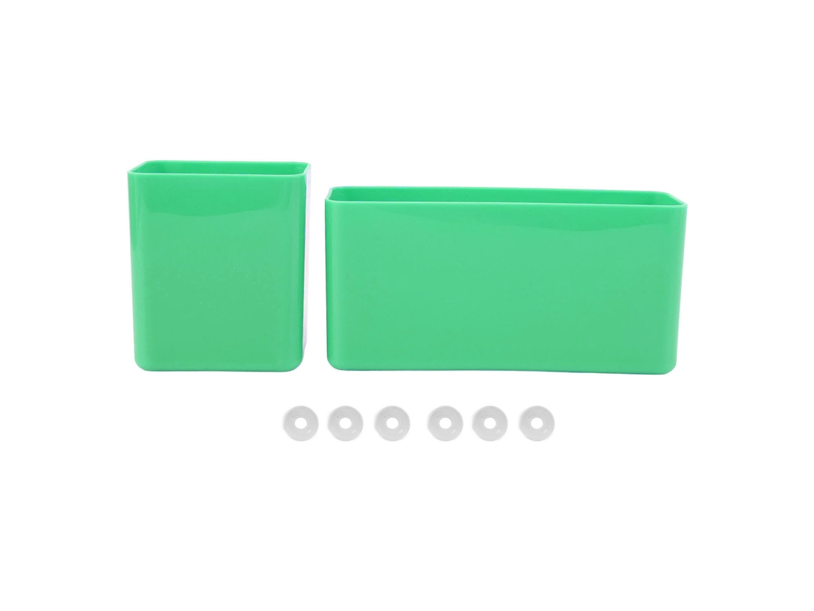 Caja organizadora DIY para bolso de playa con espacio para portátil, teléfono móvil, gafas, auriculares y cosméticos - Verde