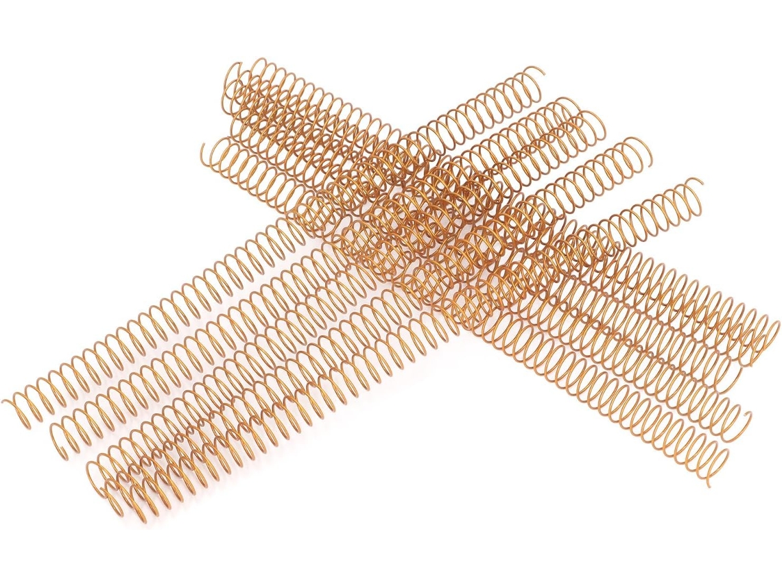 Espirales De Encuadernación Plateadas, 100 Unidades, 16 Mm De Diámetro, Capacidad Para 140 Hojas.