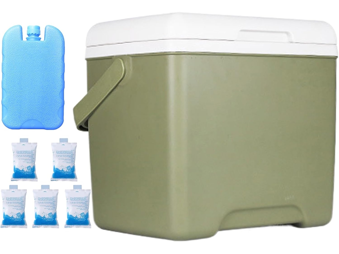 Nevera portátil isotérmica de 13,8 L para camping y actividades al aire libre, para coche, con asa, gran capacidad...