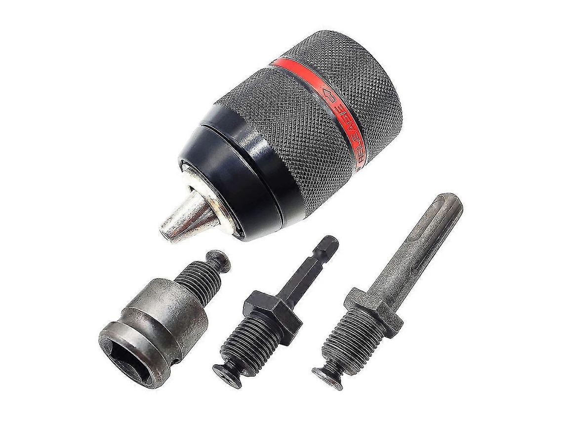 Mandril Sin Llave 1.5-13mm 1/2" Con Sds-plus, Hex 1/4", Socket 1/2" Para Taladros Y Llaves De Impacto Negro