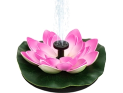 Bomba de agua solar, fuente para pájaros con nenúfar rosa y 5 boquillas, chrui