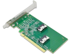 Adaptador Pci Express X16 Con 2 Slimsas Sff 8654 8i Para Sistemas Informáticos Y Calculadoras De Alto Rendimiento.