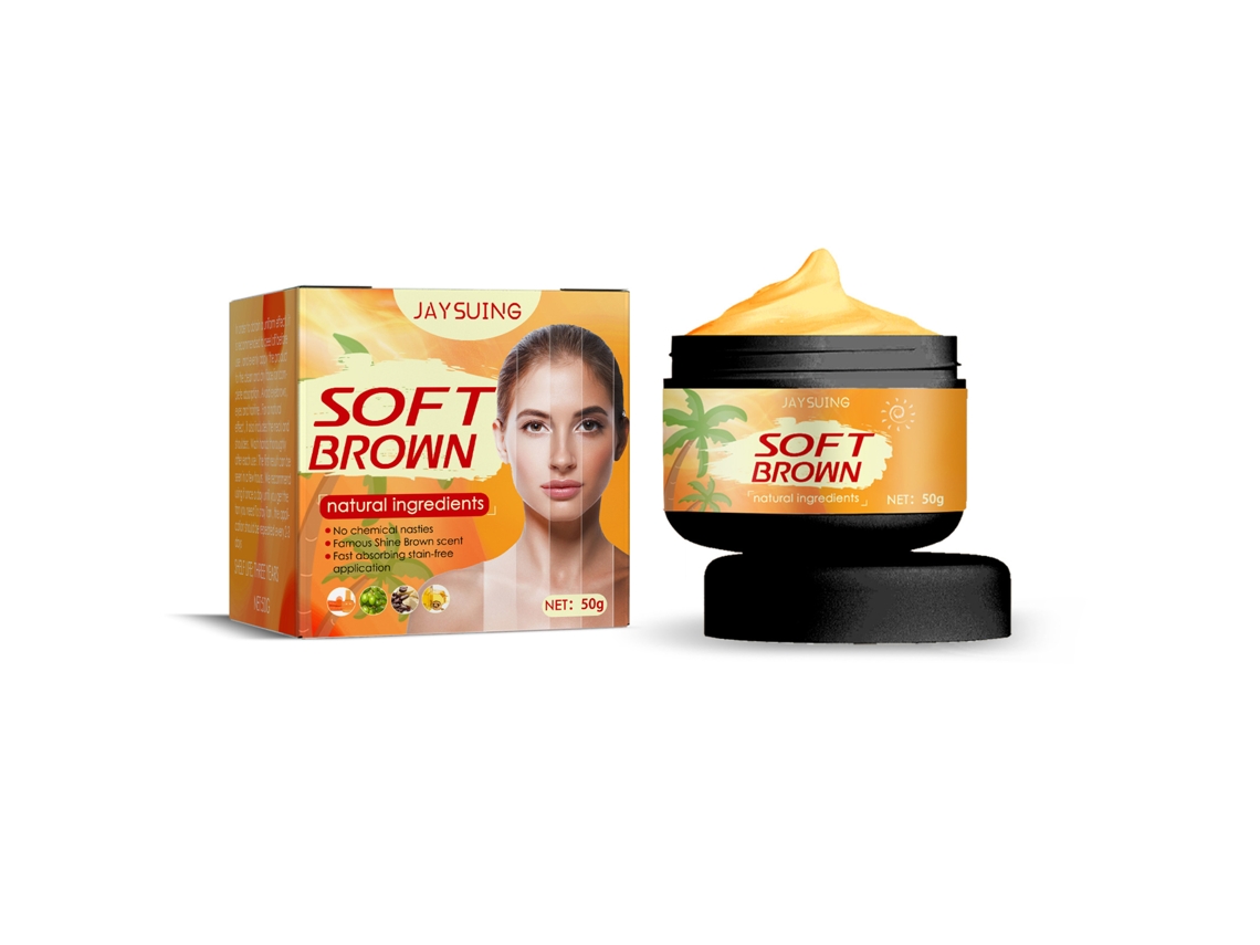 Crema autobronceadora con protección solar para una piel sana.