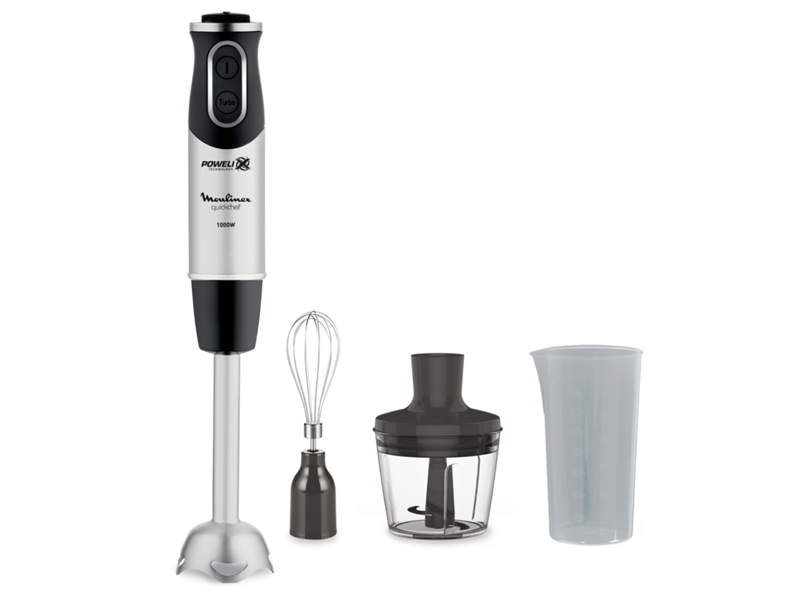 Batidora de Mano + Accesorios MOULINEX DD655810 (1000 W - Negro e Inox)