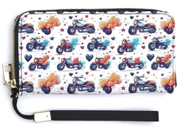Cartera Cuero Con Cremallera Para Mujer Diseño Estampado