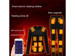 Tamanho 4xl Tengoo Hda-20 Conjunto Calça Blusa Térmica Controle Temperatura App Manga Comprida Unissex Aquecimento Elétrico Usb Inverno
