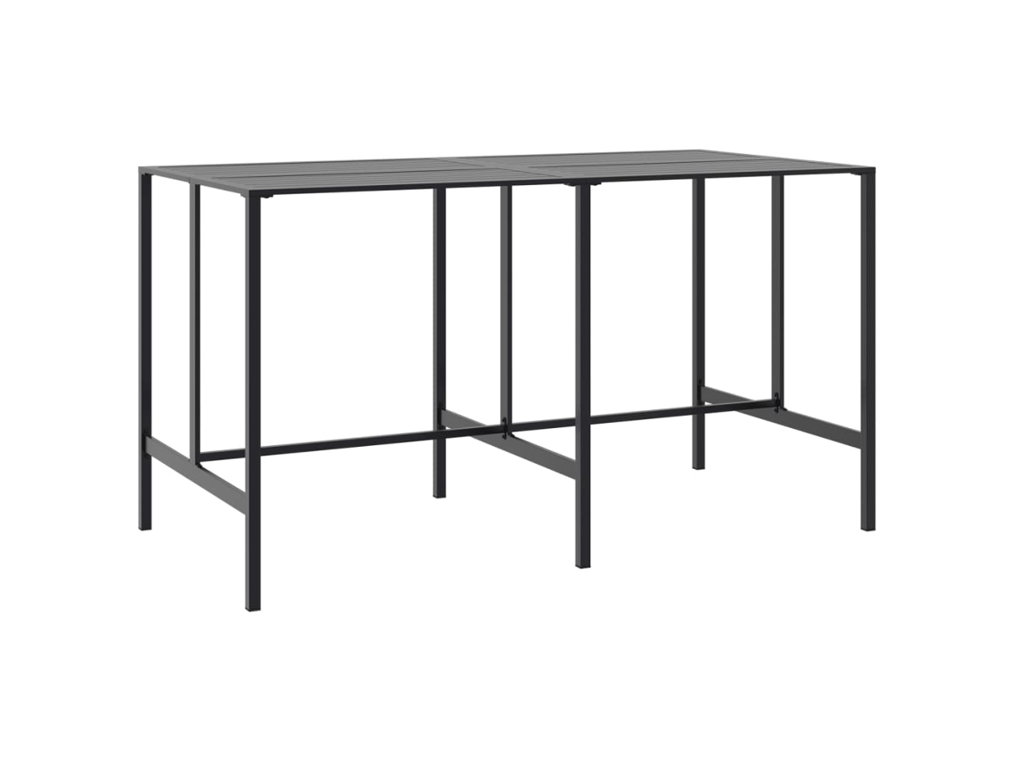 Mesa de Bar 200x100x110 cm Acero Recubierto de Polvo Negro MAISON EXCLUSIVE