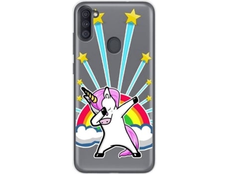Carcasa Samsung Galaxy M11 TUMUNDOSMARTPHONE Dibujos Transparente Multicolor