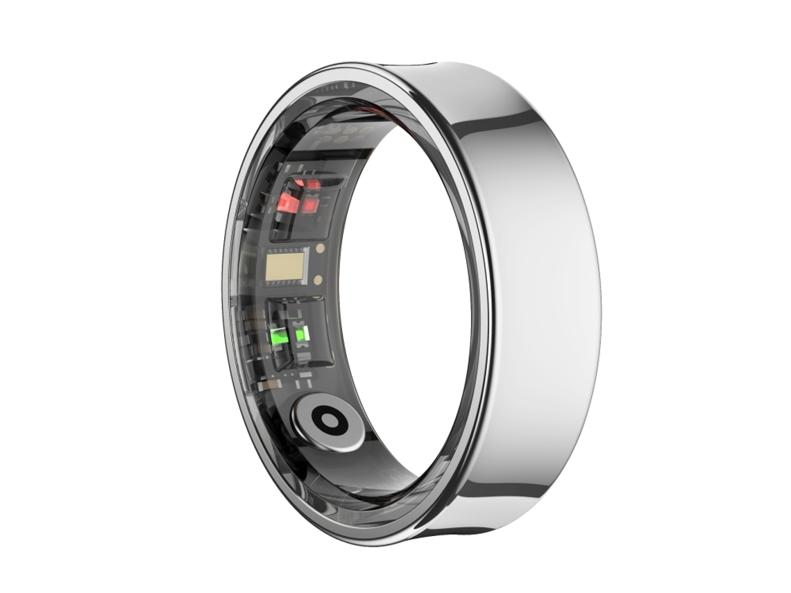 Anillo inteligente R09 tamaño 10, compatible con monitorización de frecuencia cardíaca, oxígeno en sangre, sueño y múltiples modos deportivos, plateado Fwinl