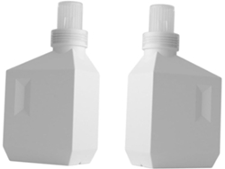 Juego De 2 Botellas Reutilizables Para Detergente De Ropa De 600 Ml, Planas Y Cuadradas De Pe, A Prueba De Fugas.