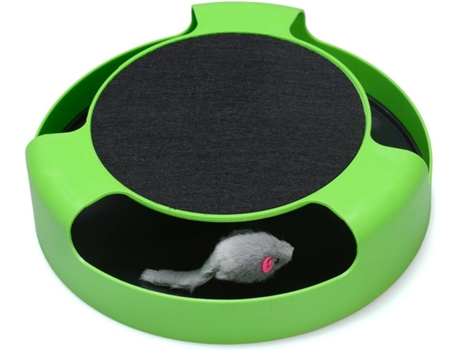 Juguetes interactivos para gatos, Atrapa el ratón, Juguete de hierba gatera rascador para gatos, Verde sin ratones para correr