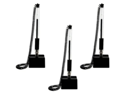 2026rebe-3pcs Bolígrafos De Escritorio Con Cadena Adhesiva Gel Ink Pen Soporte Respaldo Para Recepción Bancos Hospitales Escuelas Rfv