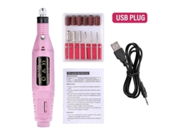 Juego De Máquina Eléctrica Para Uñas Con 6 Cabezales De Lijado Para Manicura Y Pedicura Profesional.