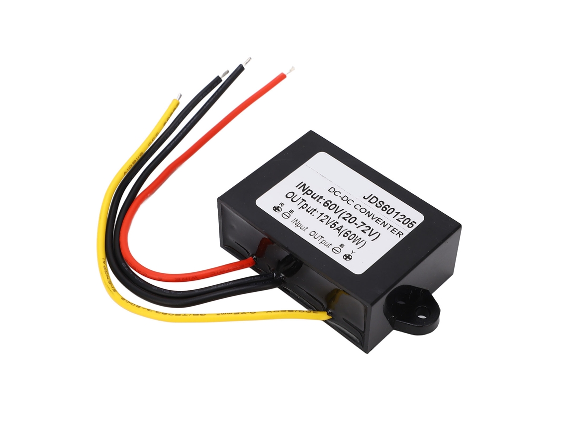 2026dz-conversor Dc A Dc Buck Ajustable 60v(20‑72v) A 12v 5a Fuente De Poder Con Carcasa Pp De Resina Epoxi
