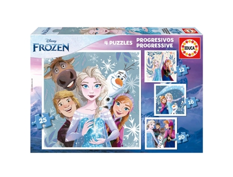 Puzzle Educa Puzzle Case 12-16-20-25 Progressive Pecas Disney Frozen 19735 (edad recomendada: 3 años)