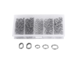 200 Anillos Separadores Dobles De Acero Inoxidable Para Señuelos De Pesca.