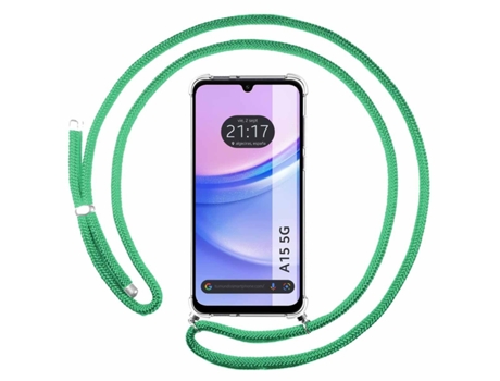 Funda para Samsung Galaxy 5/A15 TUMUNDOSMARTPHONE Silicona Verde