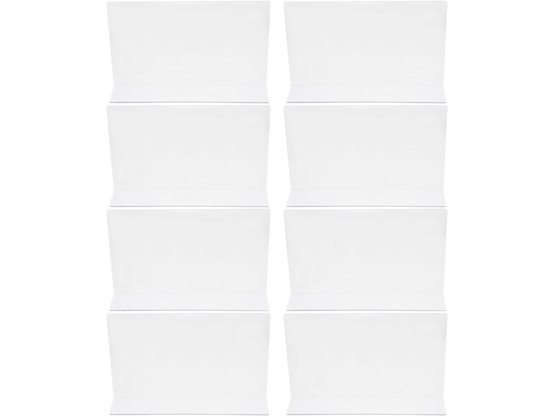 Separadores Estantes Pet Transparente Juego 8 Forma 28 3 6 Supermercado Oficina Cocina Prácticos Armarios L X
