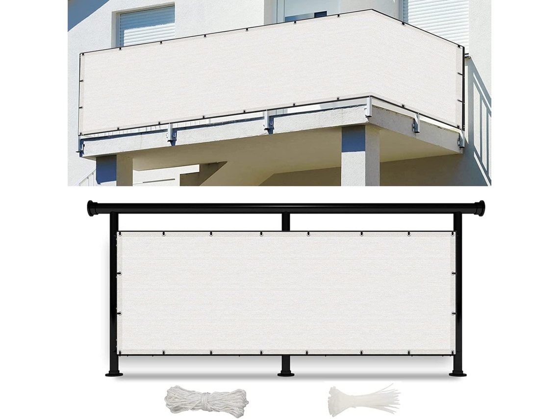 50 X 200 Cm, Cortavientos, Hdpe, Resistente Al Viento, Protección Uv, Para Balcón