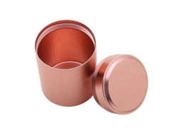 Mini caja de té de metal, contenedor pequeño y portátil Mdug (oro rosa)
