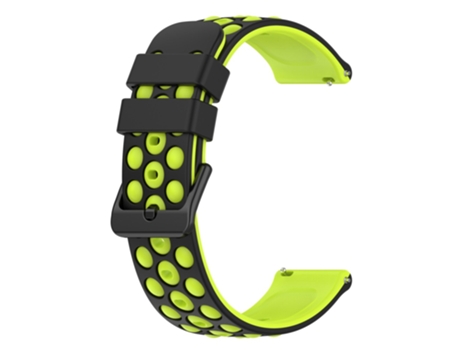 Correa de Silicona 22mm diseño bicolor para Garmin Forerunner 255/745 - negro/verde