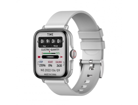 Pulsera Deportiva G21 Bluetooth 1 Asistente de voz de silicona plateada de 69 pulgadas