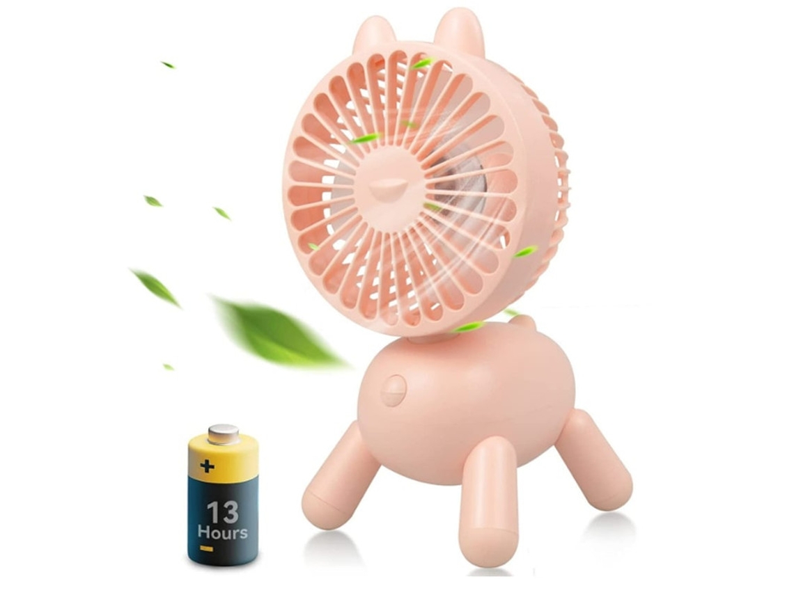 Ventilador Portátil YIZHOOD Fans434 Rosa