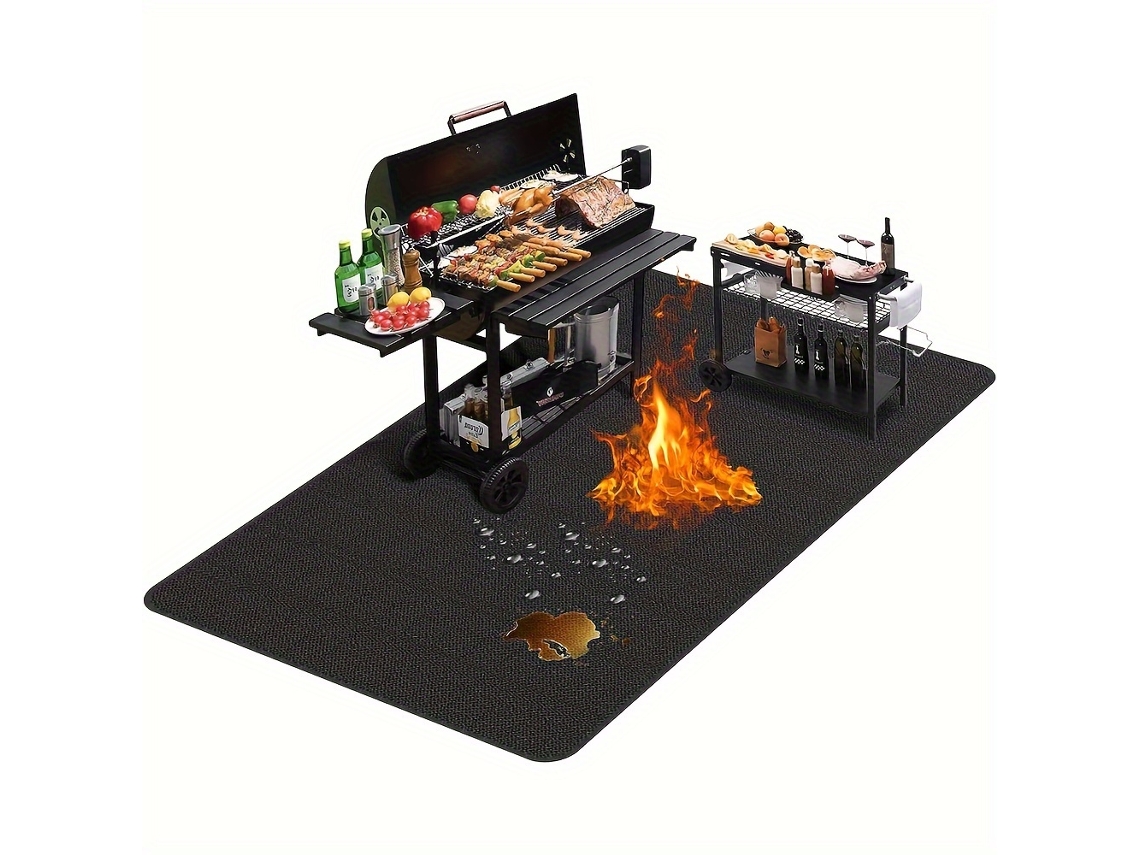 Mantel Grande Para Barbacoa, 72 X 39 Pulgadas, De Doble Cara, Ignífugo, Impermeable Y Resistente Al Aceite.