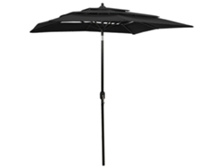 Sombrilla VIDAXL Negro (2x2 m)
