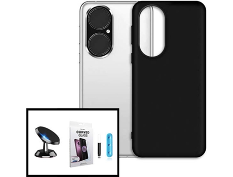 Kit Carcasa, Protector Y Soporte Huawei P50 Pro Phonecare Silicona Liquida