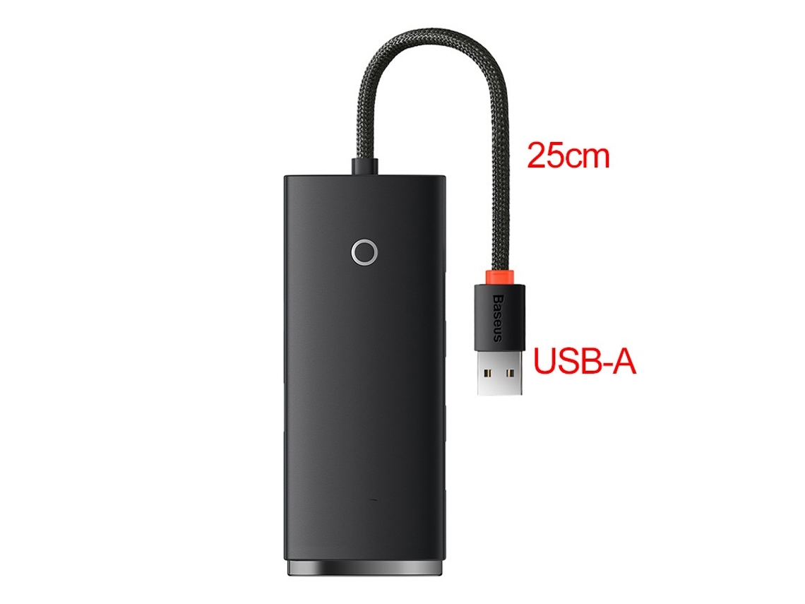 Estación de acoplamiento Yizhood Cable de 0,25 m 4 puertos USB A USB A a USB 3.0 4 Ethernet Splitter Base para computadora portátil Macbook Pro Negro