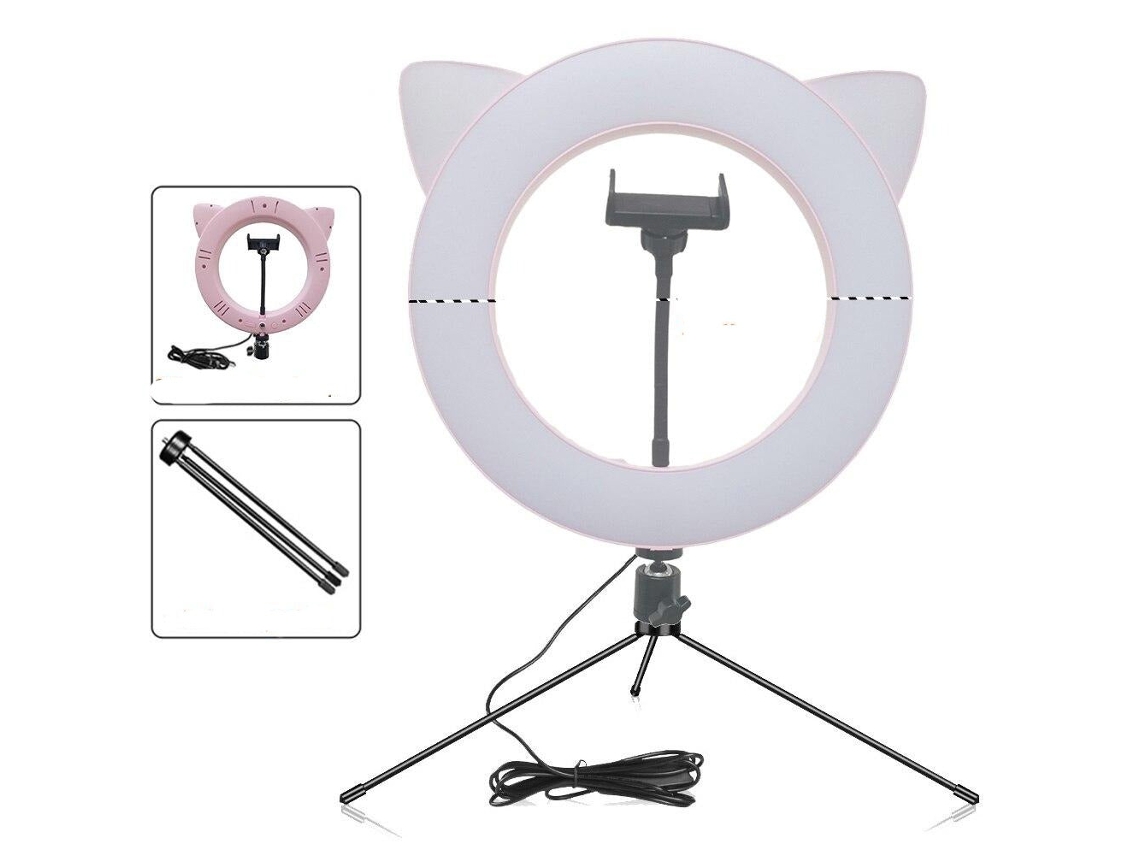 Aro de Luz Led Ring SLOWMOOSE con Soporte para Smartphone Gato
